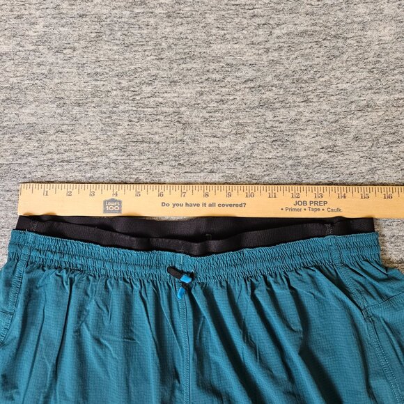 Janji AFO Vent Multi Short Mens Large Teal Blue 5" Trail Running Lined Shorts - Picture 9 of 11